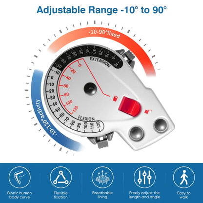 Aulexmed Adjustable Hinged ROM Knee Brace - Comfortable Support & Stability for Left or Right Leg, Perfect for Daily Activities