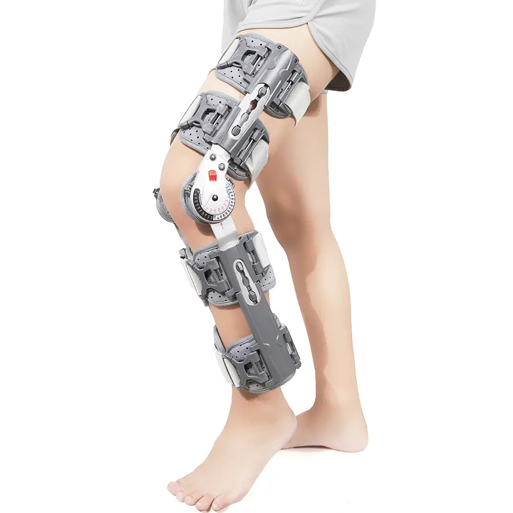Aulexmed Adjustable Hinged ROM Knee Brace - Comfortable Support & Stability for Left or Right Leg, Perfect for Daily Activities