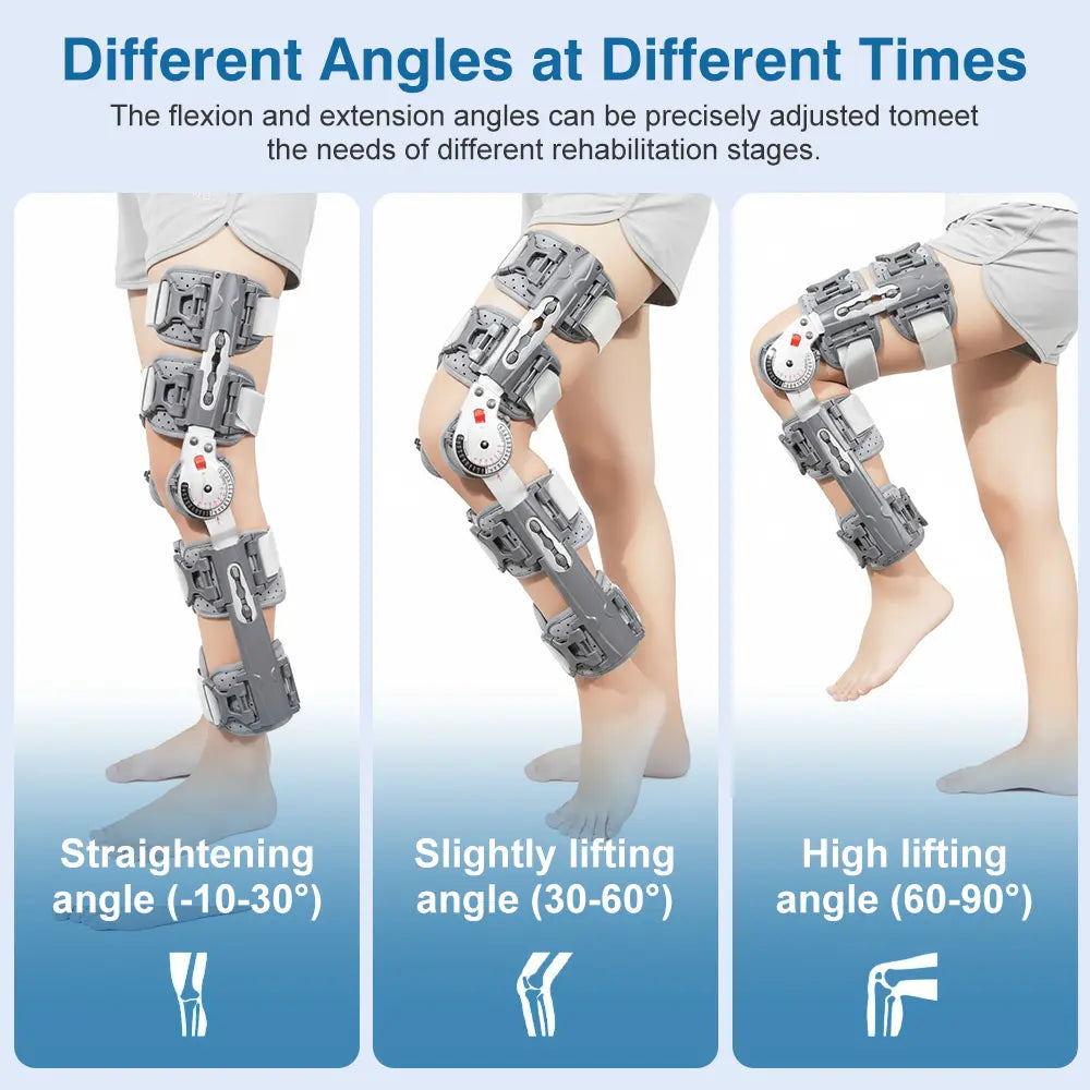 Aulexmed Adjustable Hinged ROM Knee Brace - Comfortable Support & Stability for Left or Right Leg, Perfect for Daily Activities