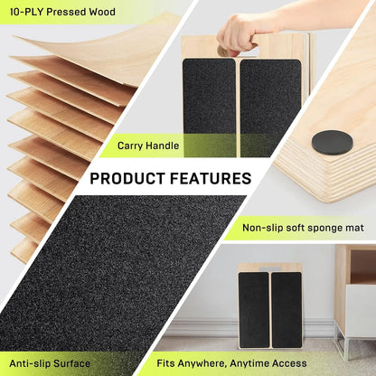Elevate Your Stretching Routine with Our Adjustable Wooden Slant Board - Perfect for Calf Stretching, Leg Exercises, and Physical Therapy!