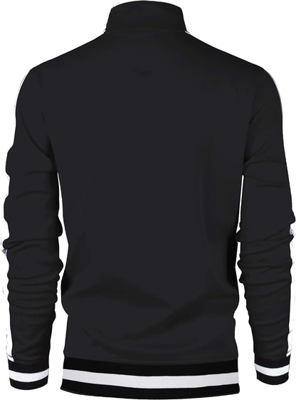 Mens Urban Hip Hop Premium Track Jacket - Slim Fit Side Taping Sportswear Urbanwear Streetwear Top