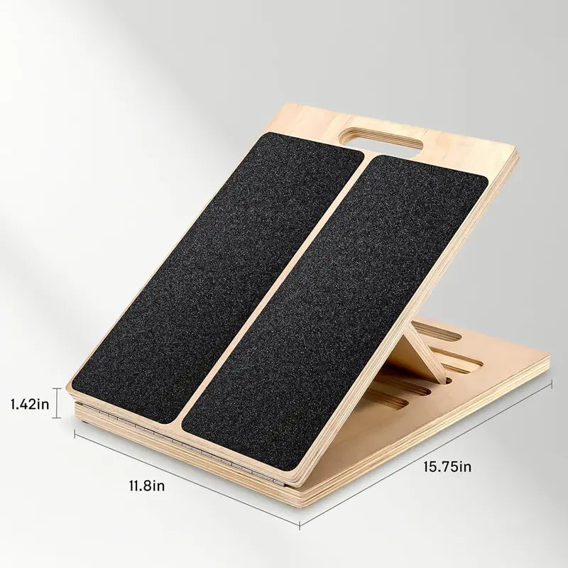 Elevate Your Stretching Routine with Our Adjustable Wooden Slant Board - Perfect for Calf Stretching, Leg Exercises, and Physical Therapy!