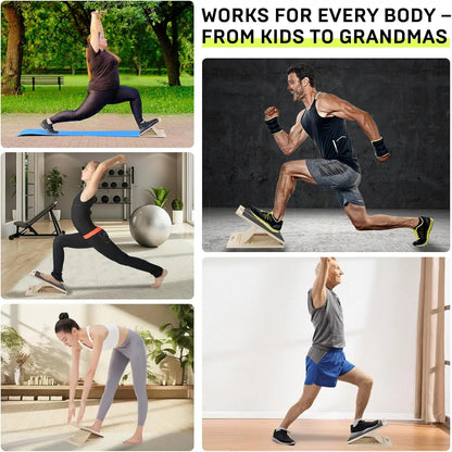 Elevate Your Stretching Routine with Our Adjustable Wooden Slant Board - Perfect for Calf Stretching, Leg Exercises, and Physical Therapy!