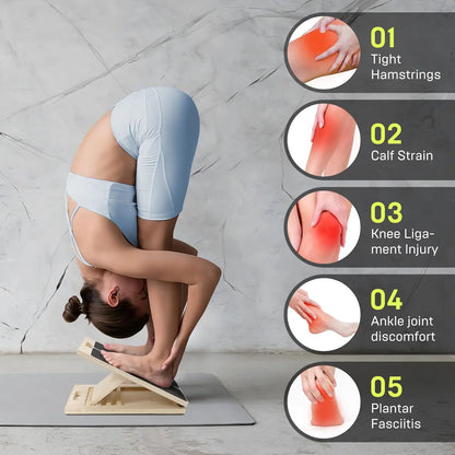 Elevate Your Stretching Routine with Our Adjustable Wooden Slant Board - Perfect for Calf Stretching, Leg Exercises, and Physical Therapy!