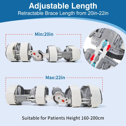 Aulexmed Adjustable Hinged ROM Knee Brace - Comfortable Support & Stability for Left or Right Leg, Perfect for Daily Activities